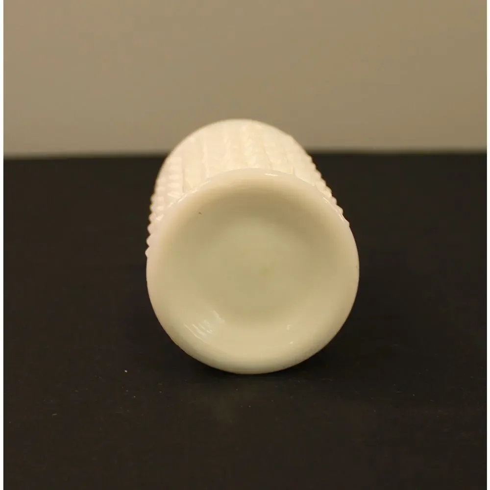 Milk Glass Hobnail Vintage Glass Butter Dish and Salt and Pepper Shakers